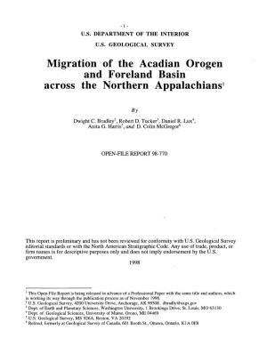 Migration of the Acadian Orogen and Foreland Basin Across the Northern Appalachians1