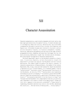 XII Character Assassination