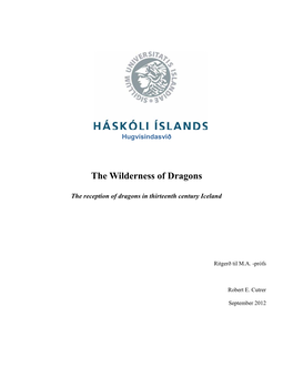 The Wilderness of Dragons