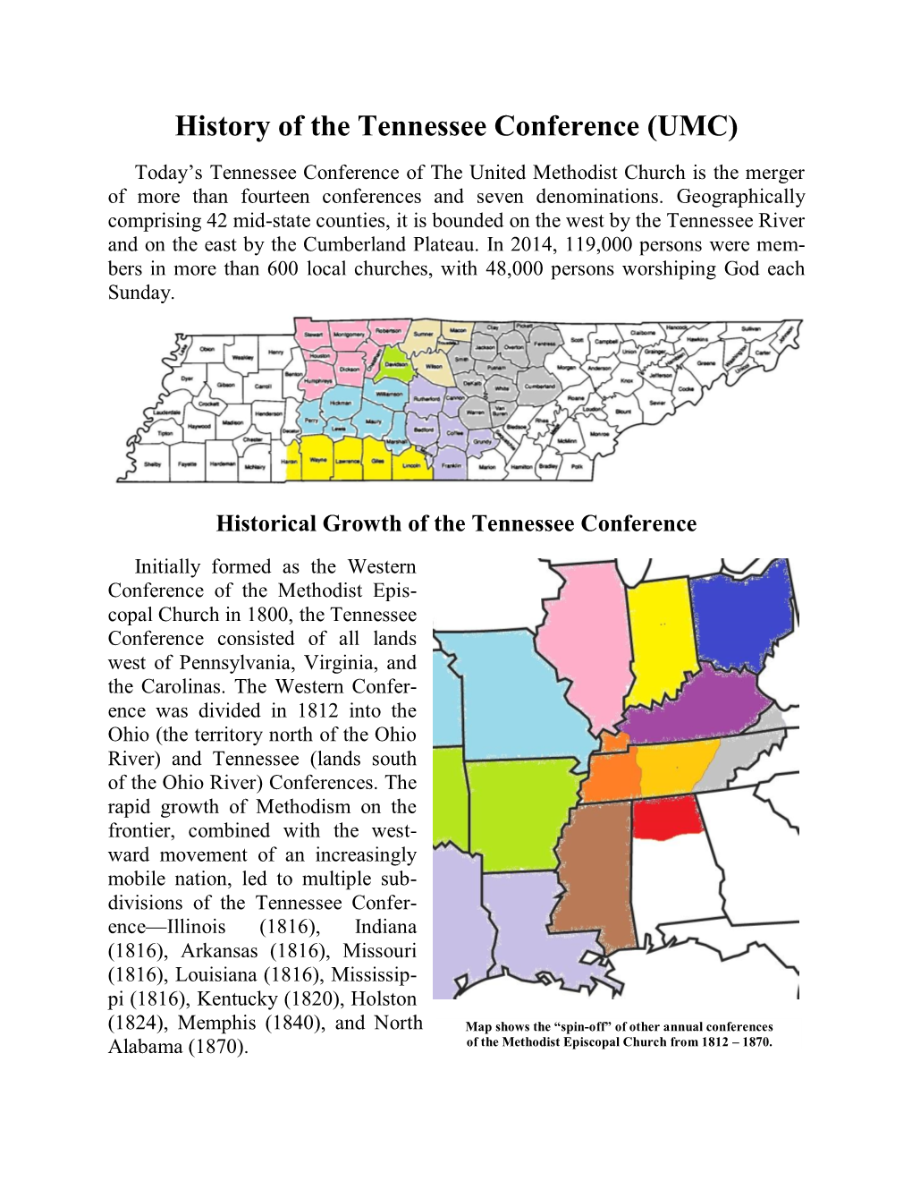 History of the Tennessee Conference (UMC)