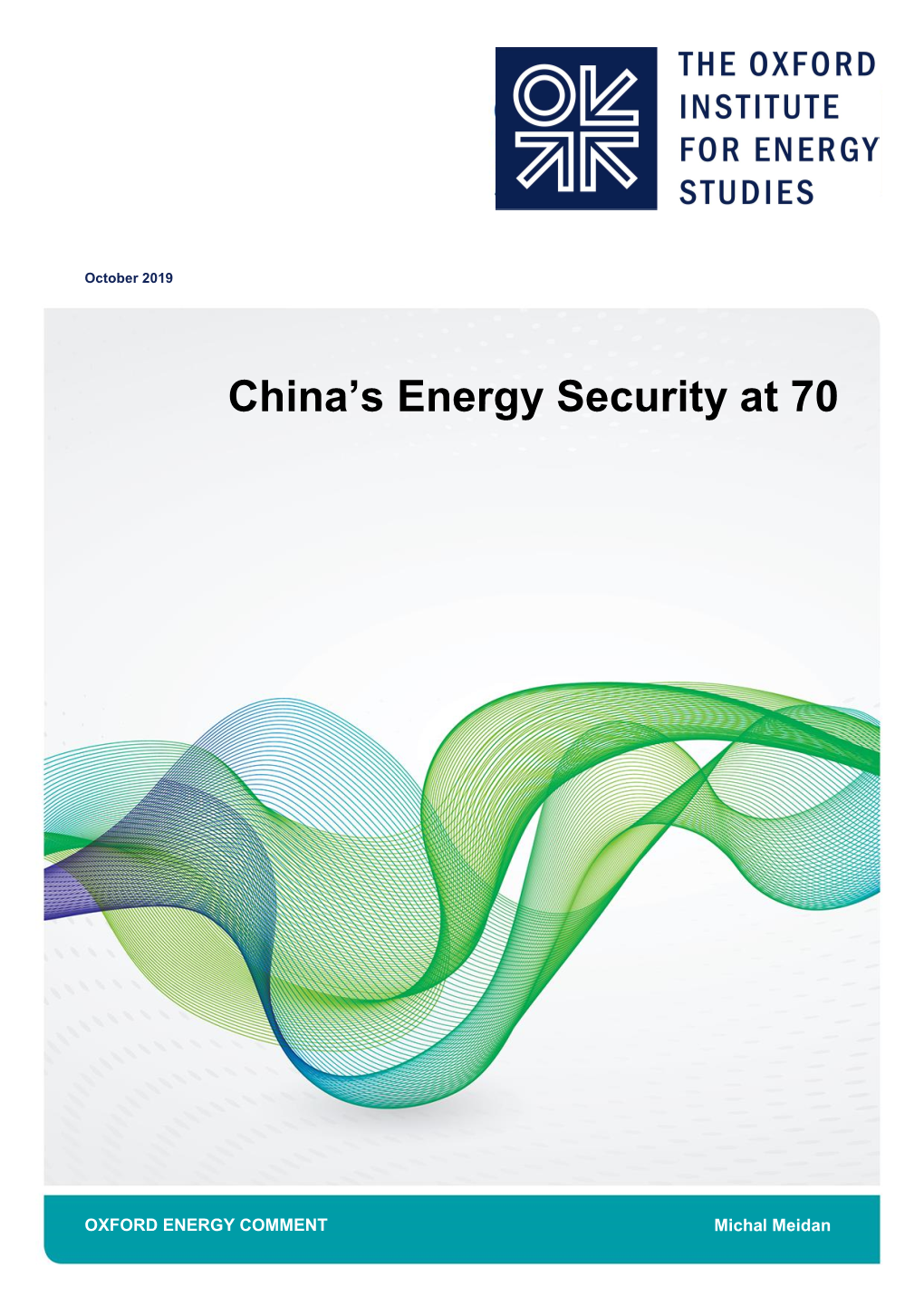 China's Energy Security at 70