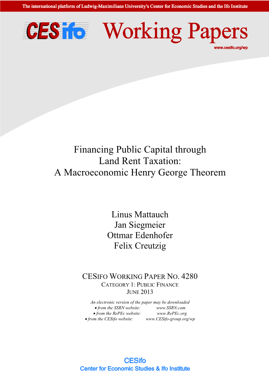 A Macroeconomic Henry George Theorem