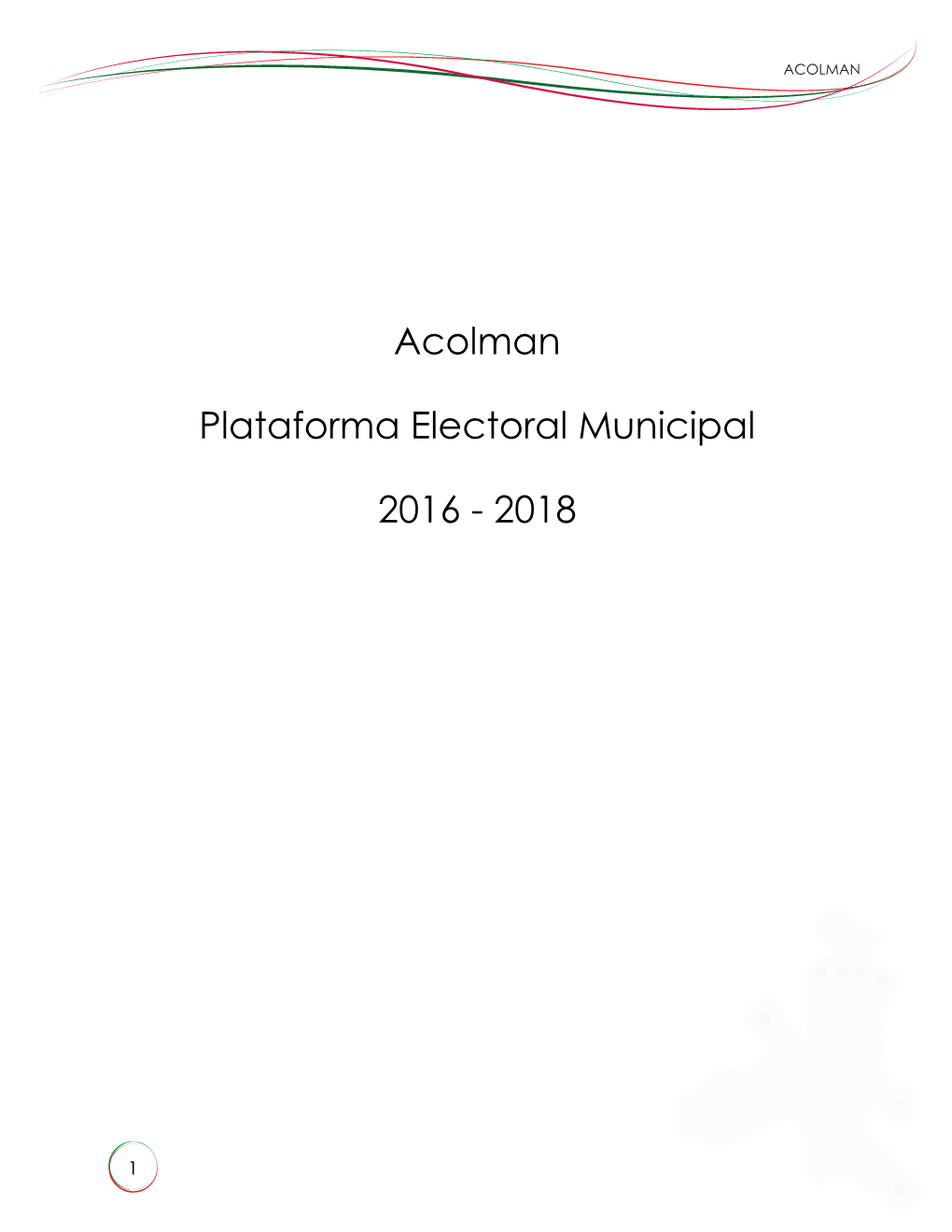 Acolman Plataforma Electoral Municipal 2016