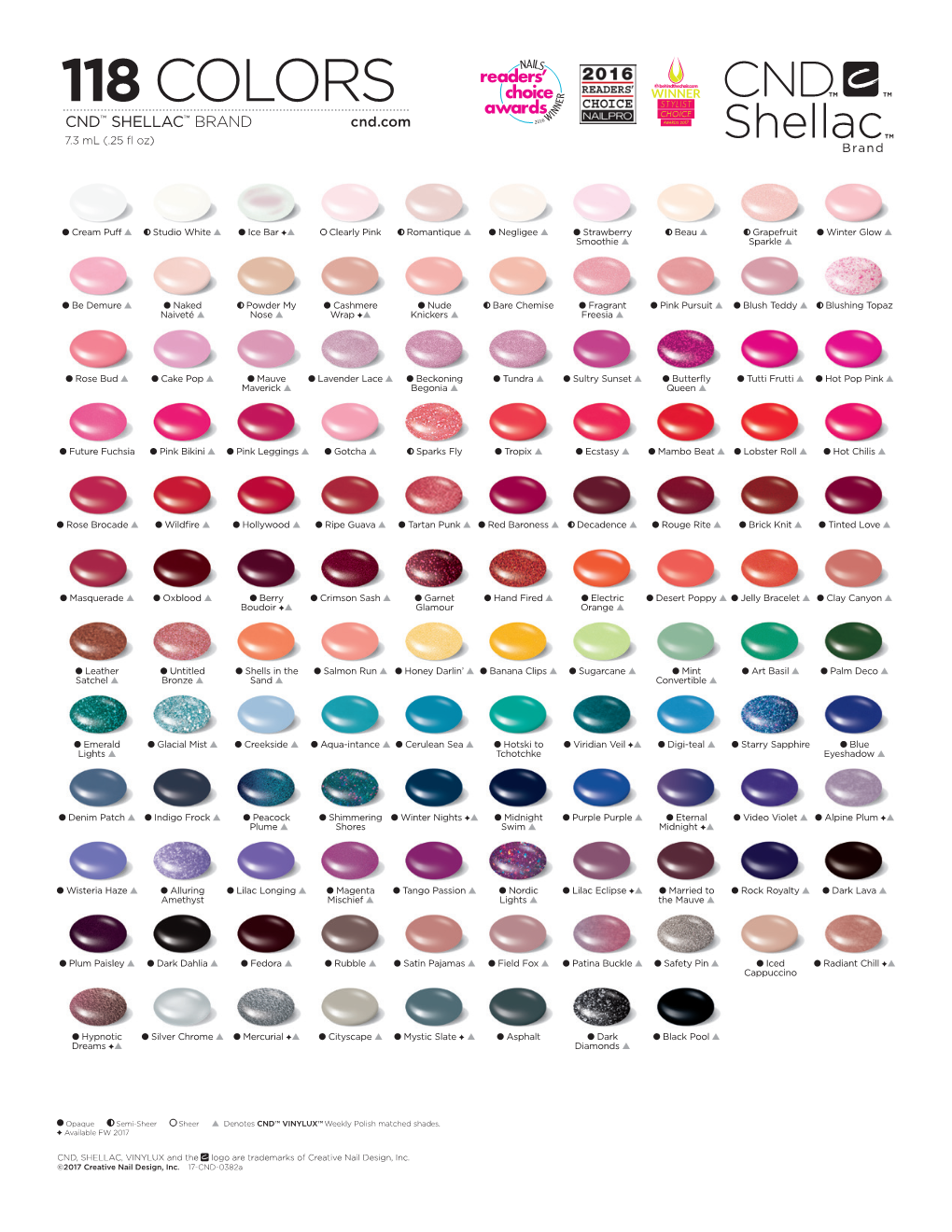 118 COLORS CND™ SHELLAC™ BRAND Cnd.Com 7.3 Ml (.25 Fl Oz)