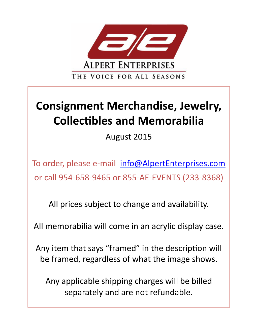 Consignment Merchandise, Jewelry, Collec4bles and Memorabilia