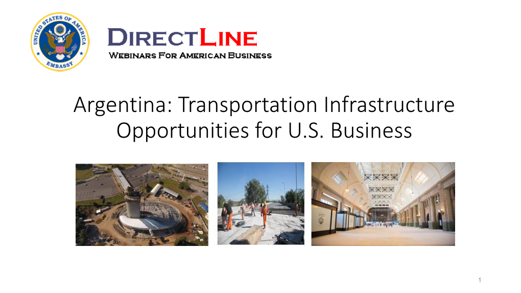 Transportation Infrastructure Opportunities for US Business