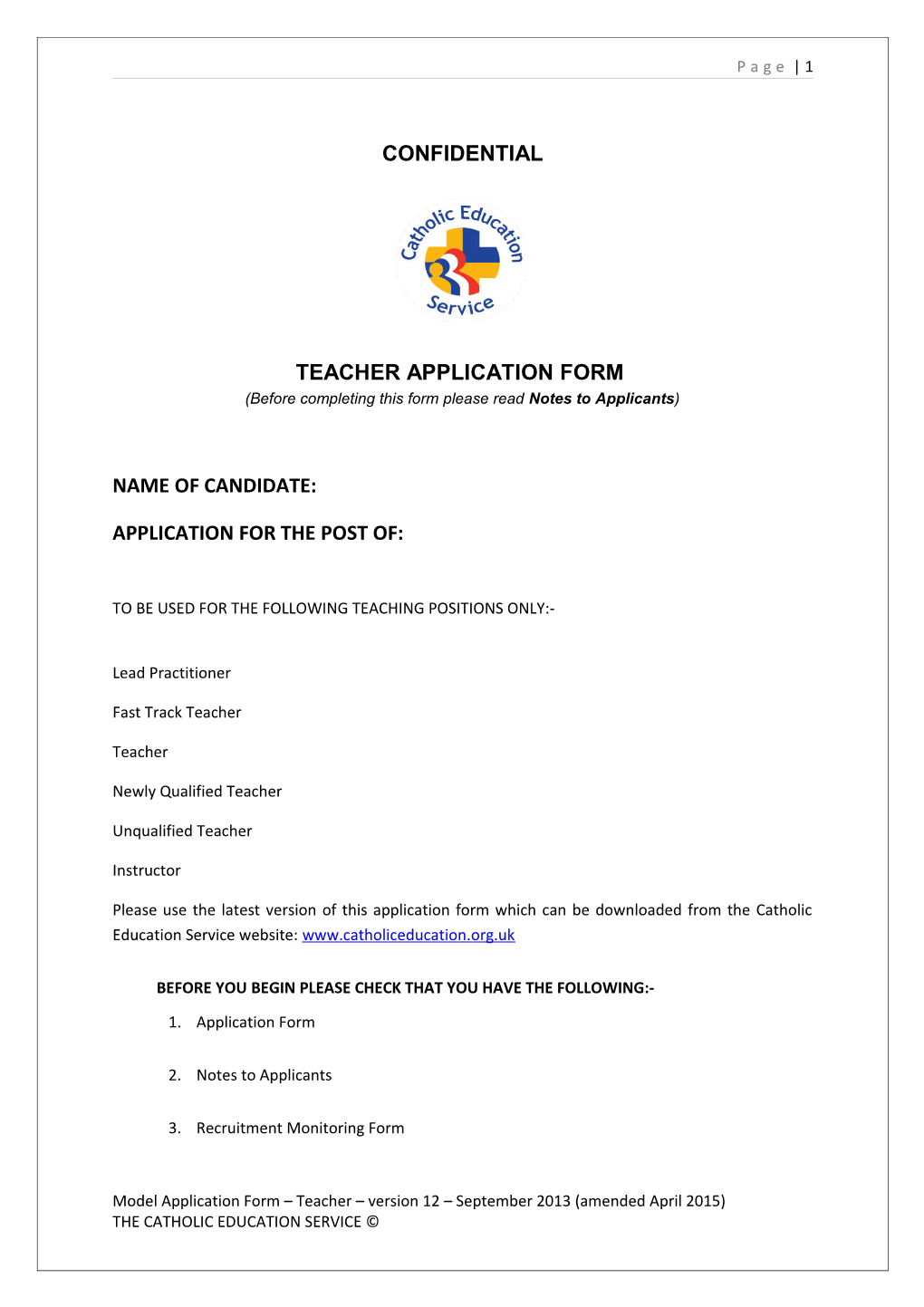 Teacher Application Form s1