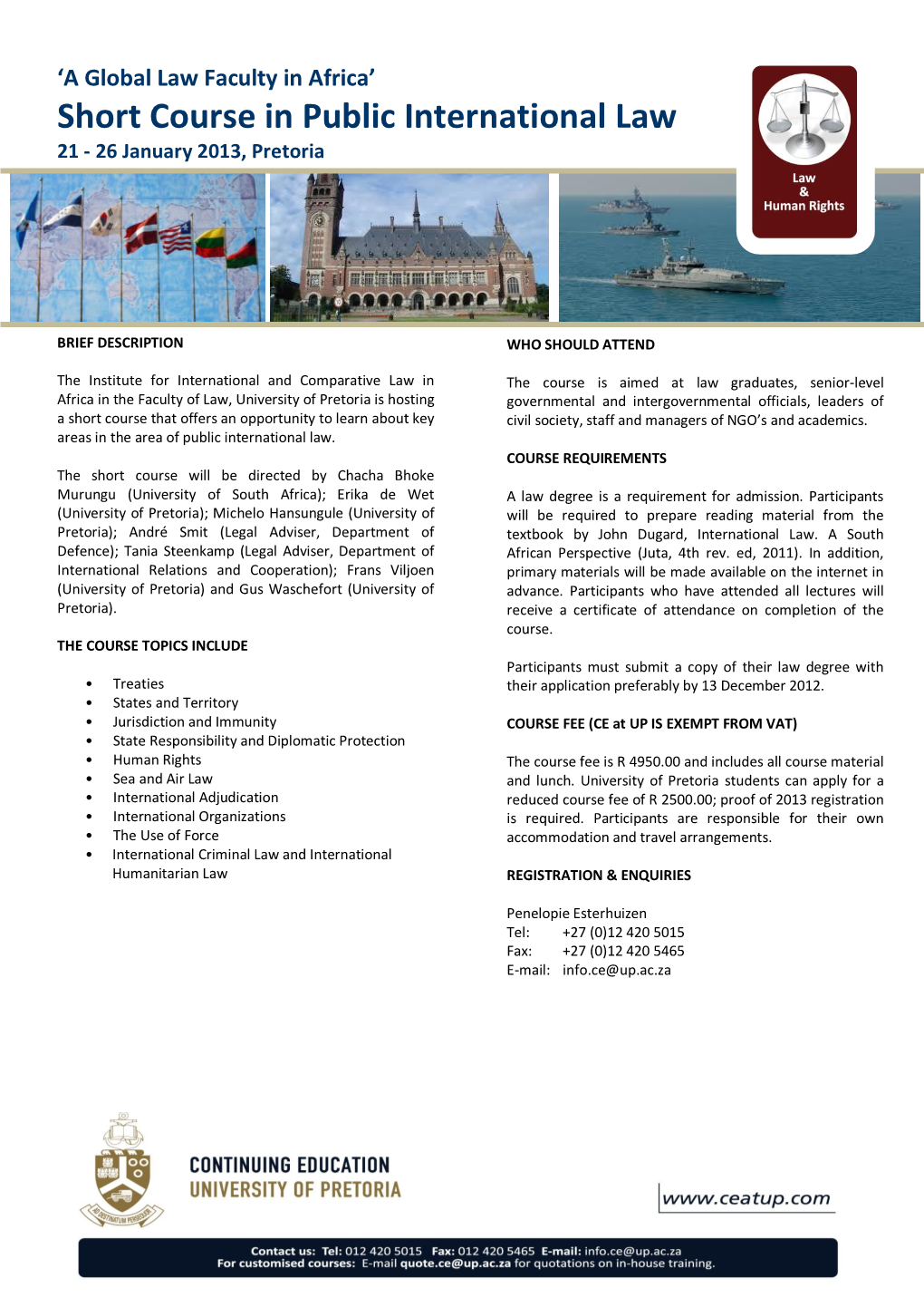 Short Course in Public International Law