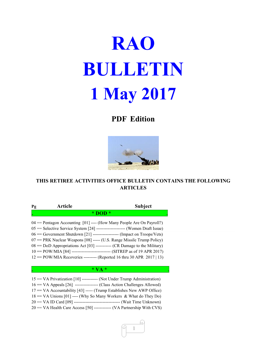 Bulletin 170501 (PDF Edition)