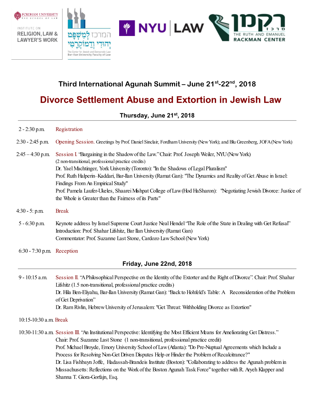 Divorce Settlement Abuse and Extortion in Jewish Law