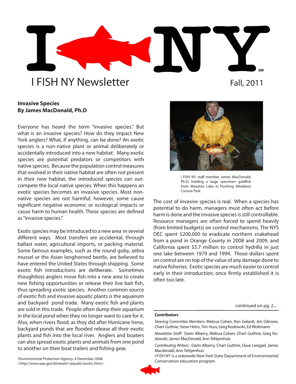 I FISH NY Newsletter Fall, 2011