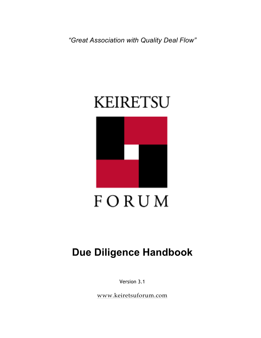 Keiretsu Forum Due Diligence Handbook