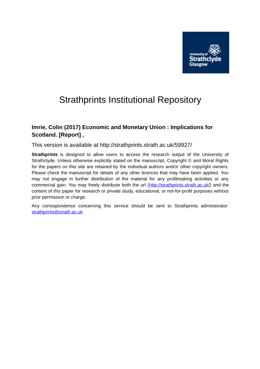 Strathprints Institutional Repository