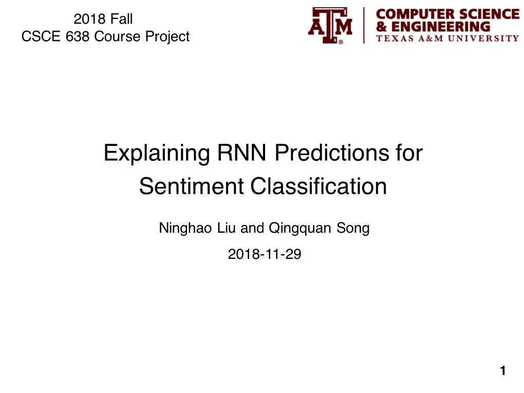 Explaining RNN Predictions for Sentiment Classification