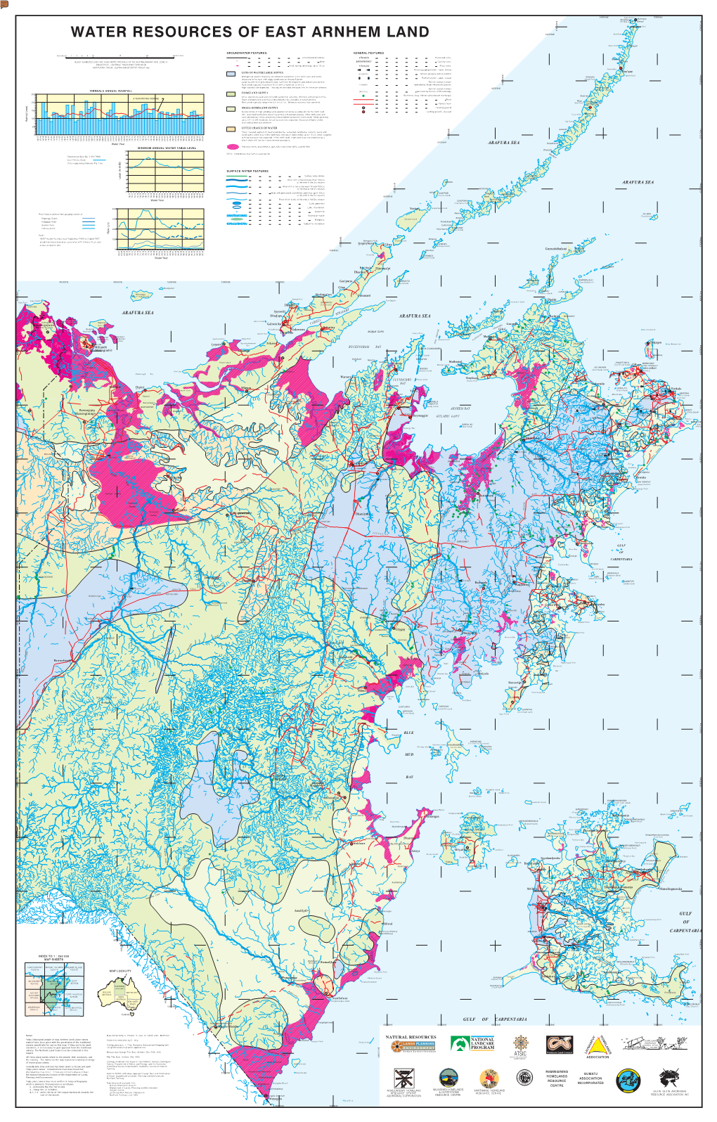 WATER RESOURCES of EAST ARNHEM LAND 660000Me Mort Point
