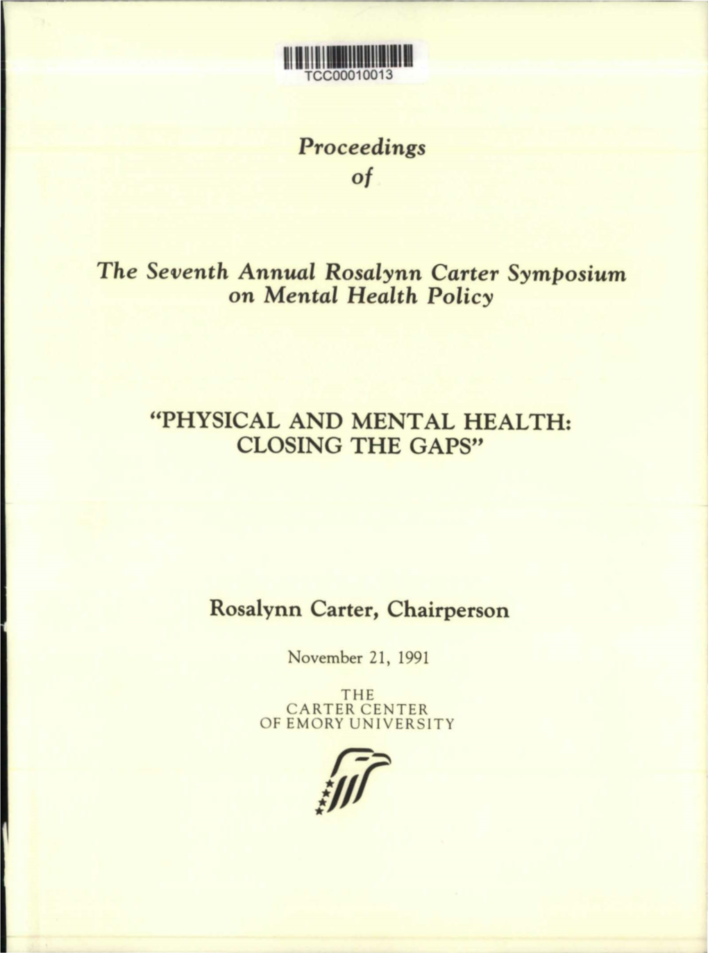 Physical and Mental Health: Closing the Gaps"