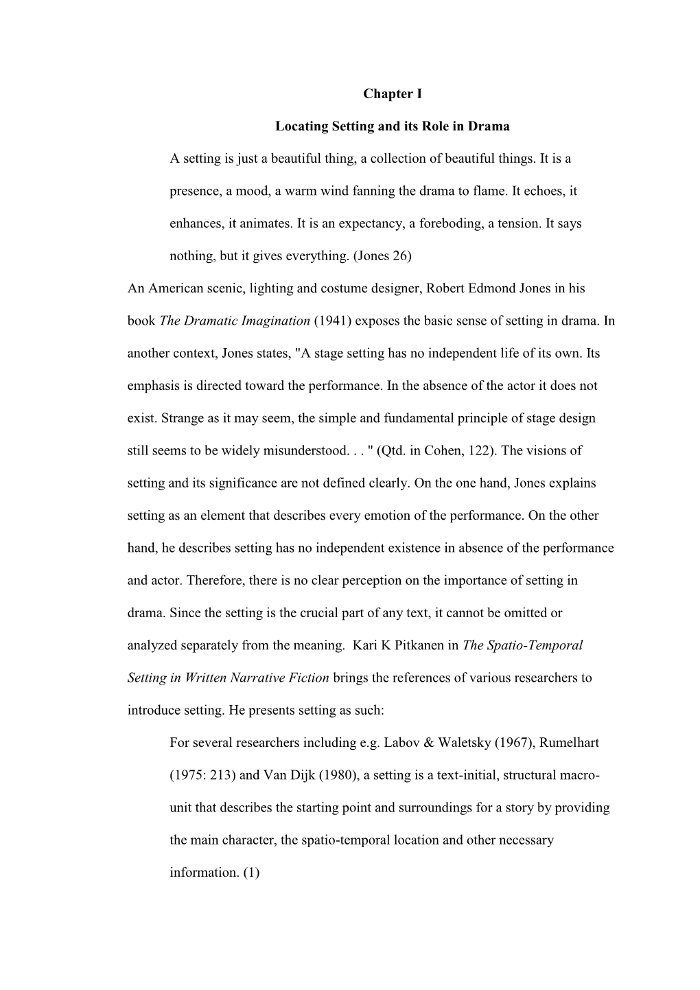 Neupane 1 Chapter I Locating Setting and Its Role in Drama a Setting Is