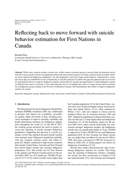 Reflecting Back to Move Forward with Suicide Behavior Estimation for First