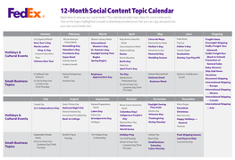 12-Month Social Content Topic Calendar Need Ideas to Amp up Your Social Media? This Calendar Provides Topic Ideas for Social Media Posts