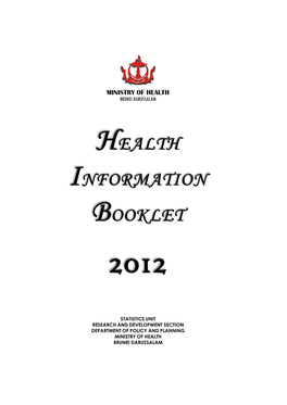 Health Information Booklet 2012 | 01