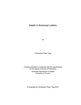 Death in American Letters