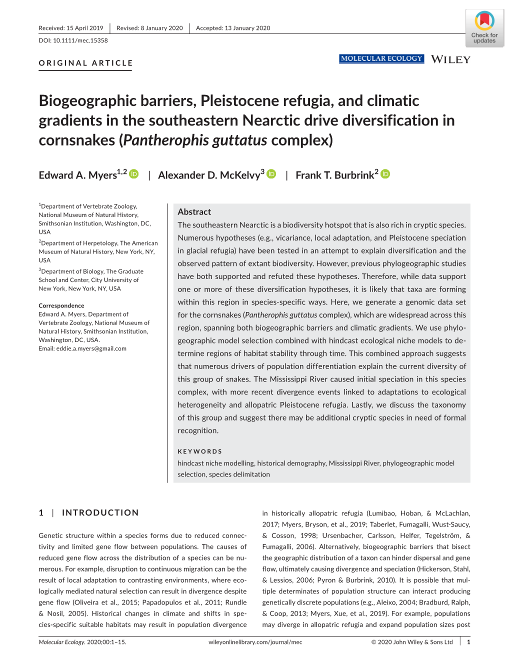 Biogeographic Barriers, Pleistocene Refugia, and Climatic Gradients in the Southeastern Nearctic Drive Diversification in Cornsnakes (Pantherophis Guttatus Complex)