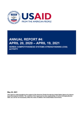 USAID CSS Y4 Annual Report