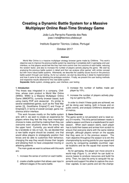Creating a Dynamic Battle System for a Massive Multiplayer Online Real-Time Strategy Game