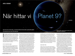 När Hittar Vi Planet 9? Av Katrin Ros
