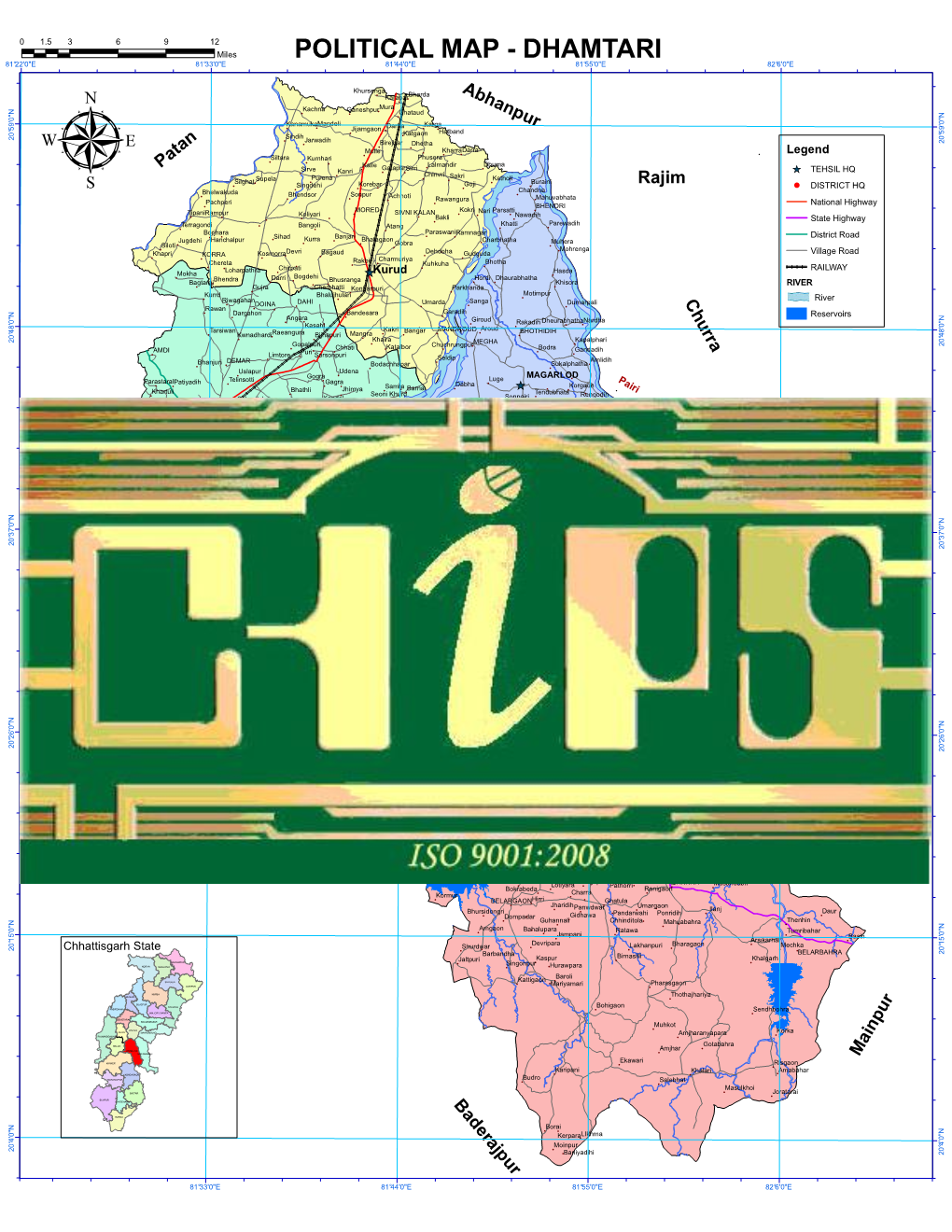 Political Map - Dhamtari 81°22'0