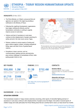 Situation Report Last Updated: 8 Mar 2021