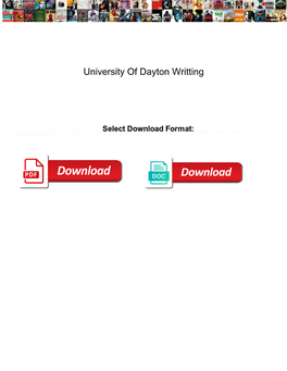 University of Dayton Writting
