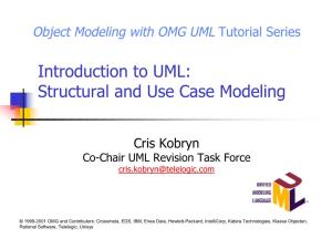 Introduction to UML: Structural and Use Case Modeling
