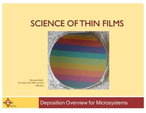 Science of Thin Films