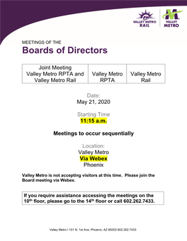 MEETINGS of the Boards of Directors