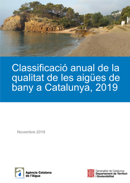 Classificació Anual De La Qualitat De Les Aigües De Bany a Catalunya, 2019