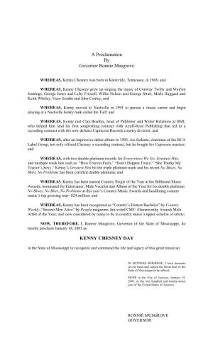 A Proclamation by Governor Ronnie Musgrove