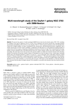 Multi-Wavelength Study of the Seyfert 1 Galaxy NGC 3783 with XMM-Newton
