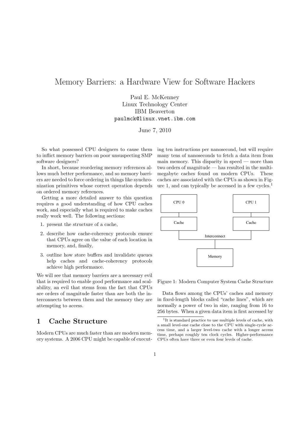 Memory Barriers: a Hardware View for Software Hackers