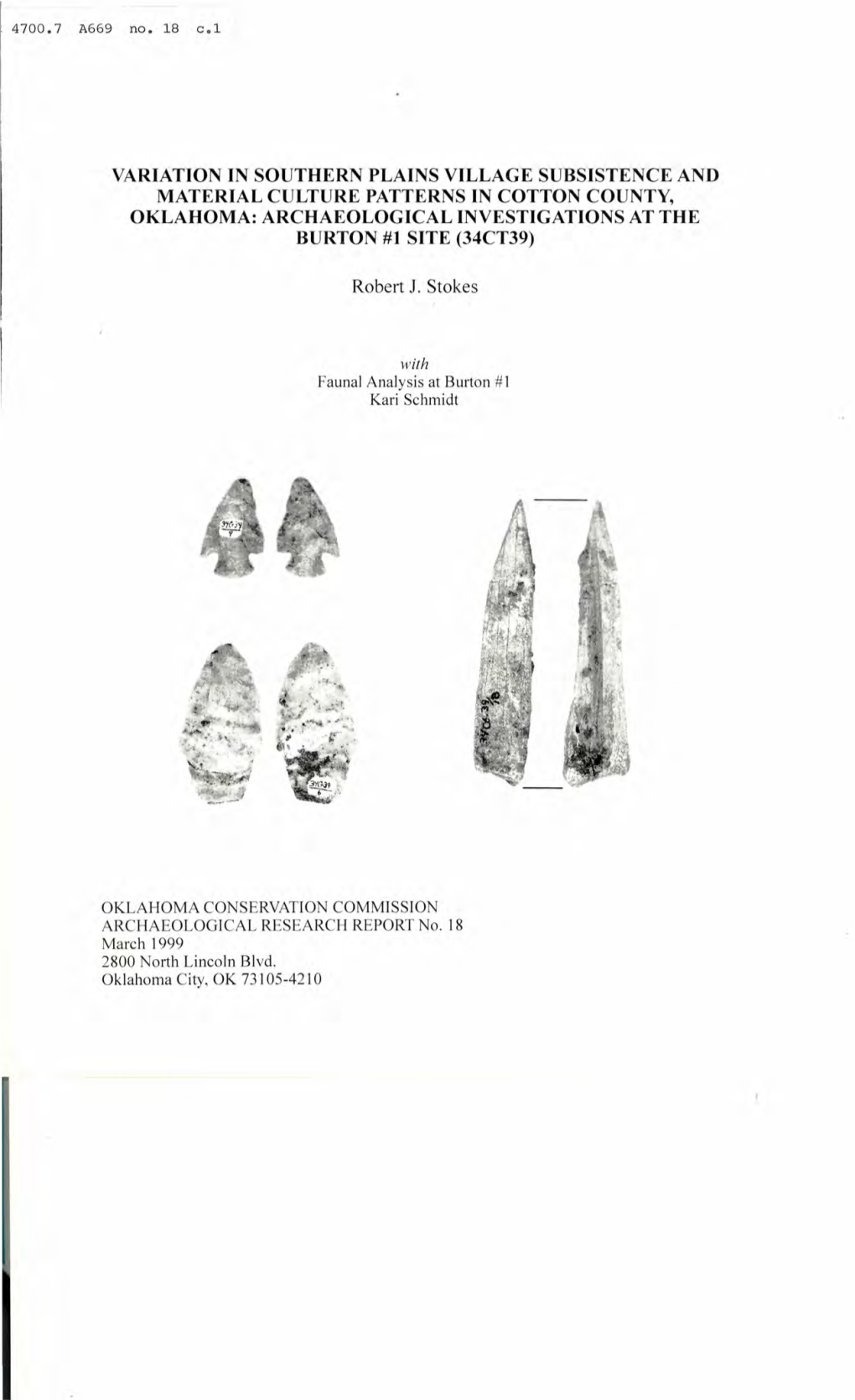 Archaeological Investigations at the Burton #1 Site (34Ct39)