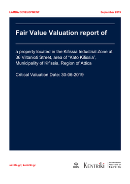 Valuation Viltanioti, Kifissia 30.06.2019