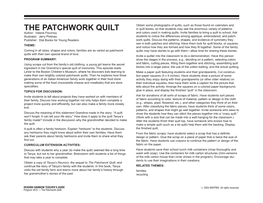 THE PATCHWORK QUILT in Quilt Books, So That Students May See the Enormous Variety of Patterns Author: Valerie Flournoy and Colors Used in Making Quilts