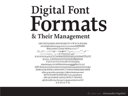 Digital Font Formats & Their Management