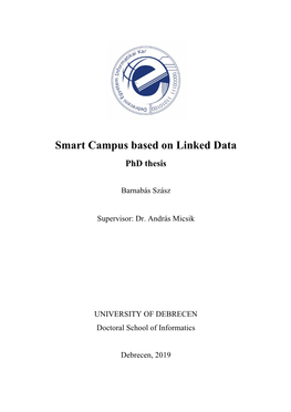 Smart Campus Based on Linked Data Phd Thesis
