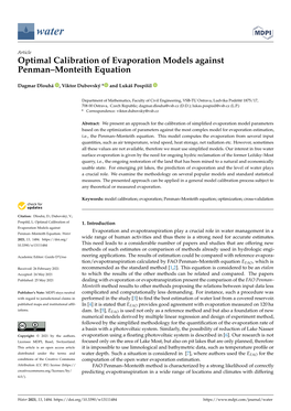 Optimal Calibration of Evaporation Models Against Penman–Monteith Equation
