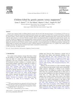 Children Killed by Genetic Parents Versus Stepparentsb Grant T