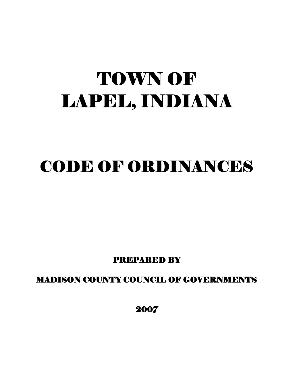 Town of Lapel, Indiana