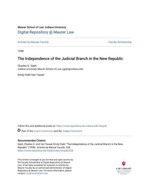 The Independence of the Judicial Branch in the New Republic