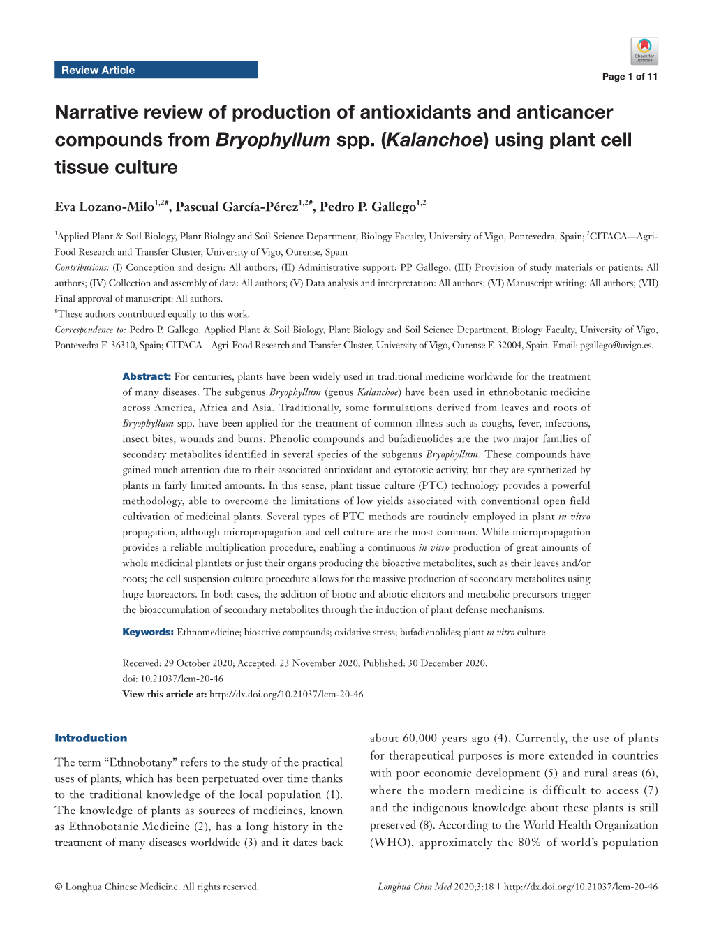 Kalanchoe) Using Plant Cell Tissue Culture