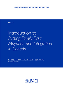 Introduction to Putting Family First: Migration and Integration in Canada